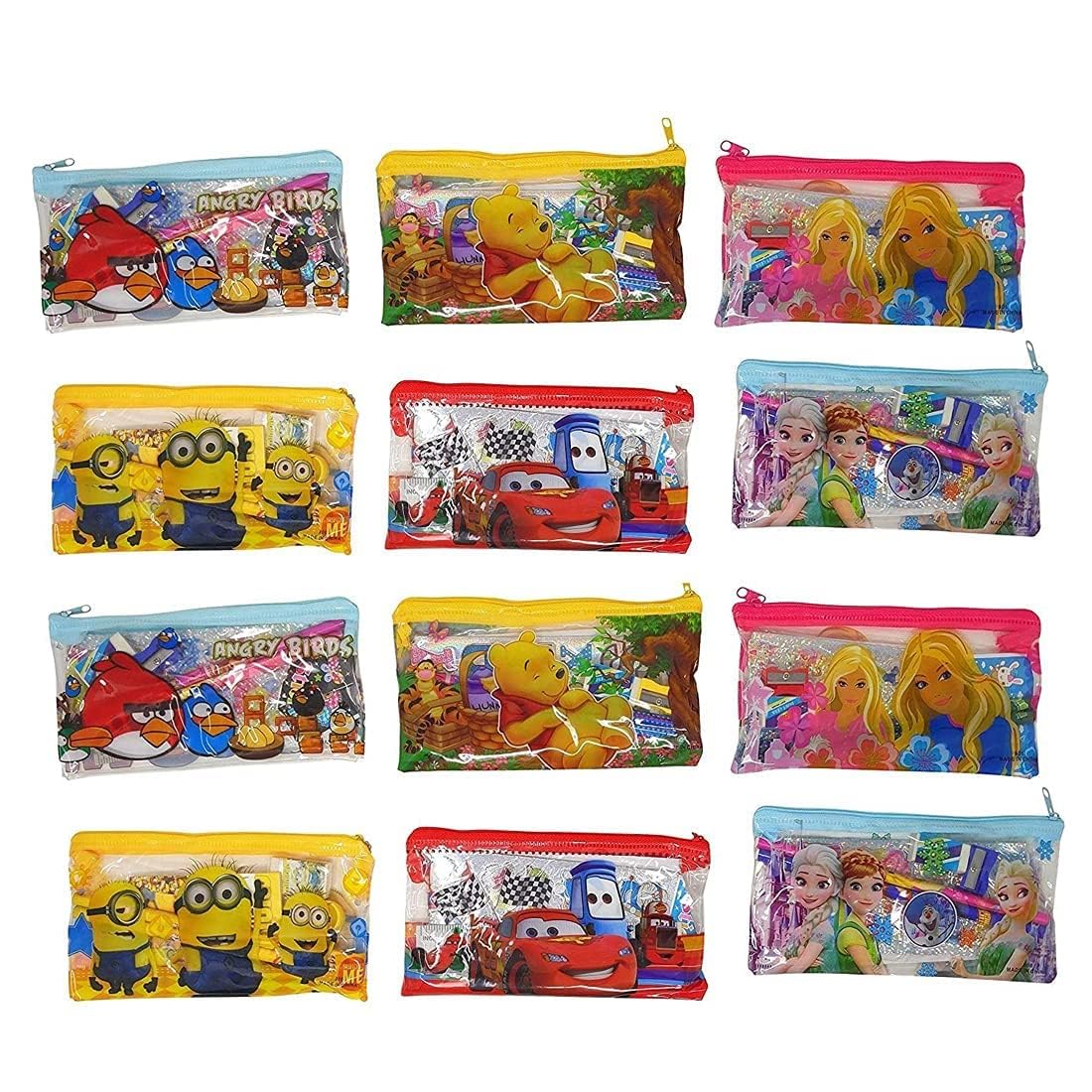 R G R Stationery Set Pouch Gift Set(Pencil/Scale/Eraser/Sharpner) Kanya Pujan Gifts Set For Kids Girls Boy Birthday/Kanjak/Navra