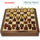 Enterro Wooden Drawer Chess Set 10 X 10 Inch With Magnetic Chessman Coins - Handcrafted Indoor Game & Travel Friendly For Kids A