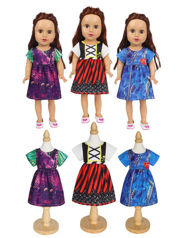 Benylion 14-16 inch Doll Clothes Princess Costume Dress for 18 Inch Doll Accessories Include Pirate,Descendants Evie and Mal Fit