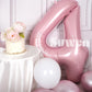 Suwen 40 Inch Pink Large 4 Number Balloons Big Foil Helium Number Balloons 0-9 Jumbo Happy 4Th Mylar Birthday Party Decorations