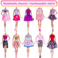 Ibayda 11.5 Inch Girl Doll With Doll Closet Wardrobe Clothes And Accessories Including Doll, Wardrobe, Mirror, Outfits, Dress, Shoes, Hangers, Handbags, Necklace, Crown And Dog (Include Doll)