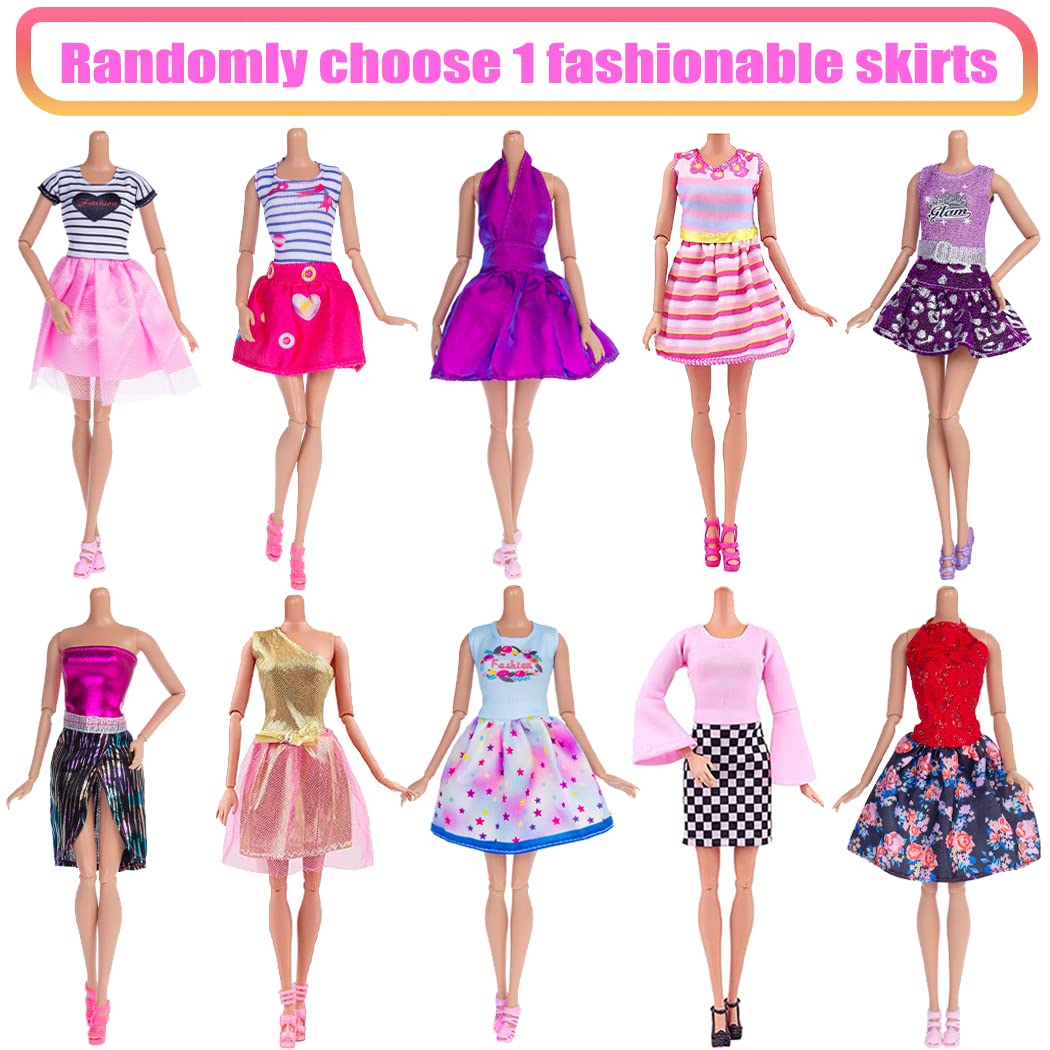 Ibayda 11.5 Inch Girl Doll With Doll Closet Wardrobe Clothes And Accessories Including Doll, Wardrobe, Mirror, Outfits, Dress, Shoes, Hangers, Handbags, Necklace, Crown And Dog (Include Doll)