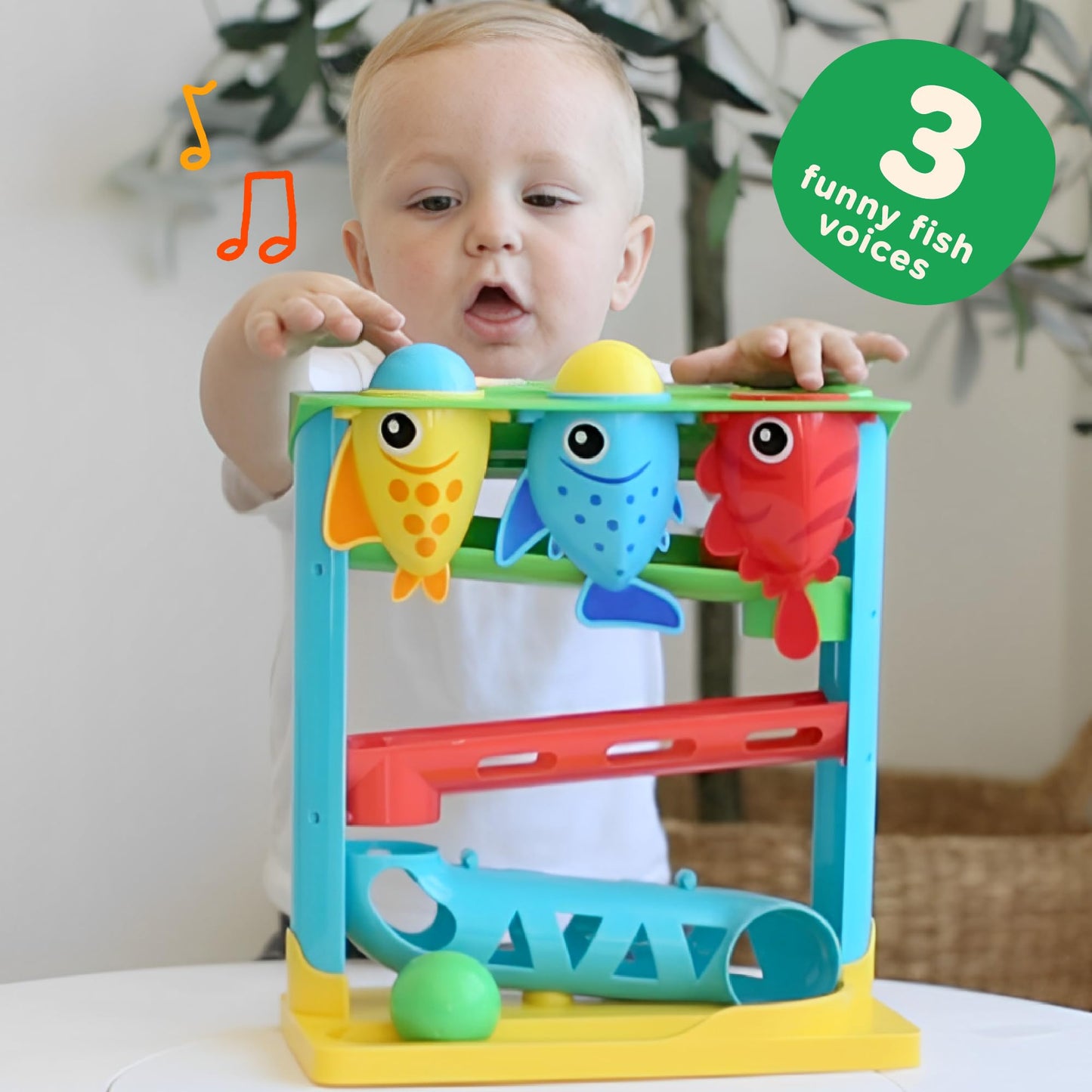 Move2Play, Feed The Fish, Interactive Baby Toy, 1 Year Old Birthday Gift For Boys & Girls, 9-12 Months, 6 7 8 9 10 12+ Months