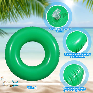 Jellyarch 6 Pcs Inflatable Pool Floats 28 Inch Float Tube For Kids And Adults Swimming Ring Pool Floaties For Beach Party Decora