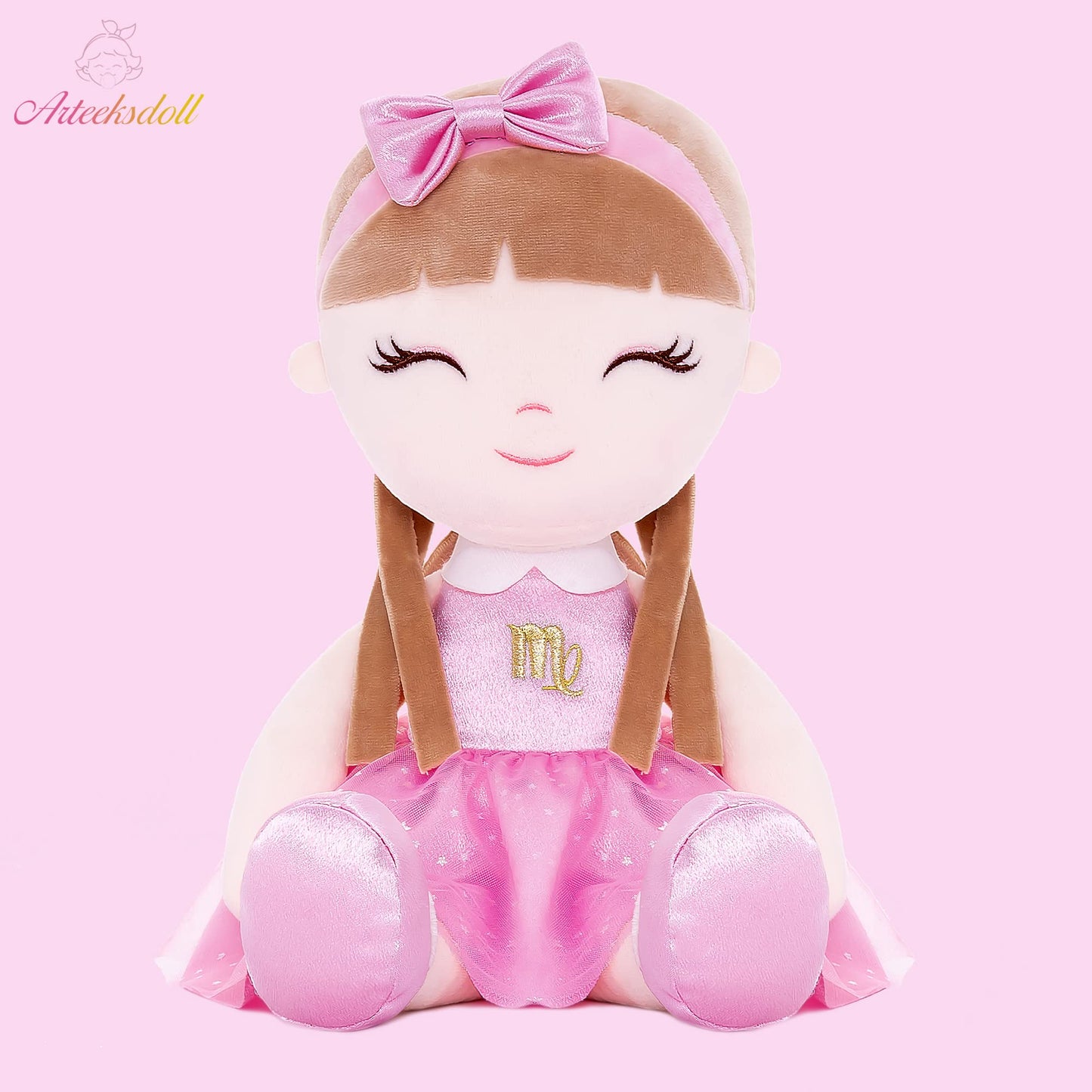 Arteeksdoll Baby Girl Gifts Plush Dolls Constellations Zodiac Doll Birthday Gift 17 Inches Virgi