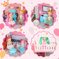 Doll House, Dream Dollhouse For Girls Pretend-Play Diy Dollhouse Kit - 4-Story 11 Rooms Playhouse With 4 Dolls Toy Figures, Furn