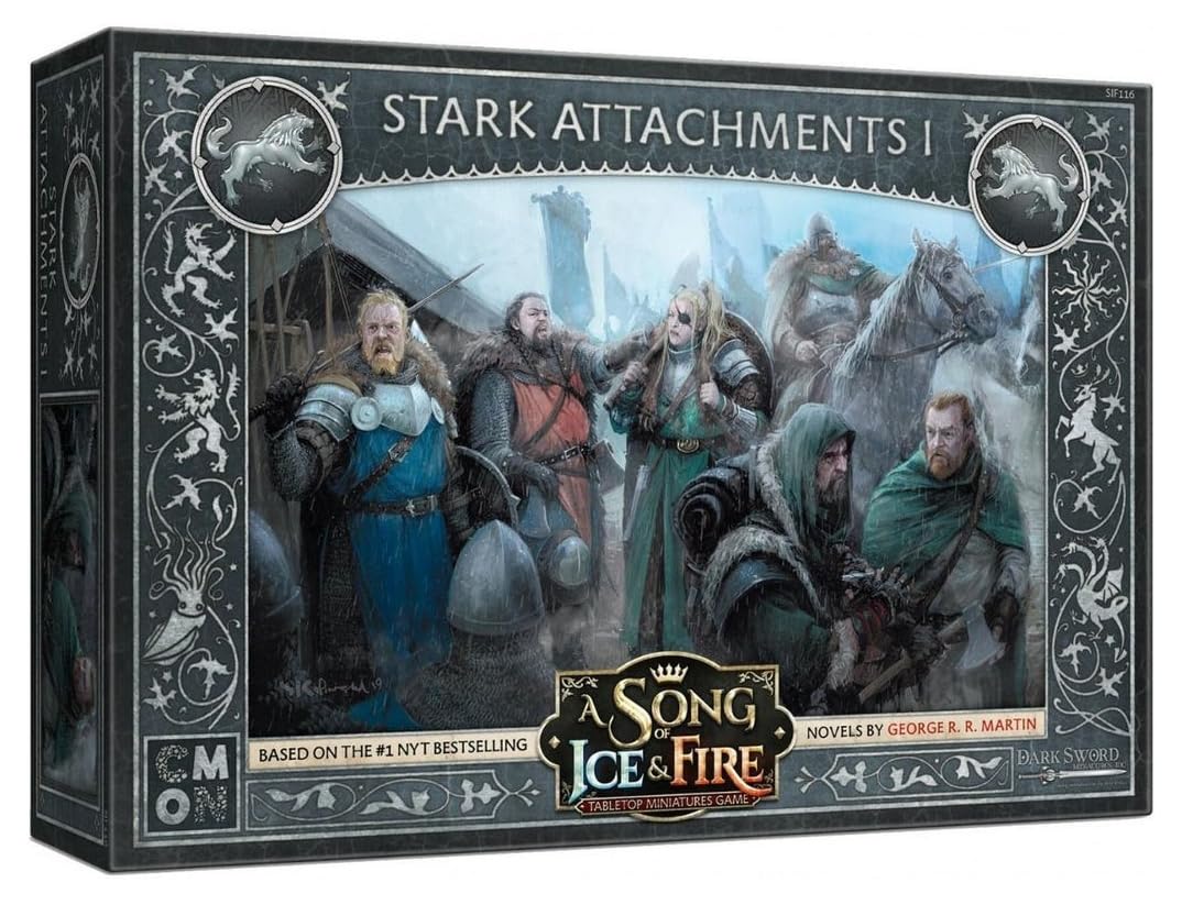Cmon A Song Of Ice And Fire Tabletop Miniatures Game Stark Unit Attachments Box I - Enhance Your Stark Units! Strategy Game For