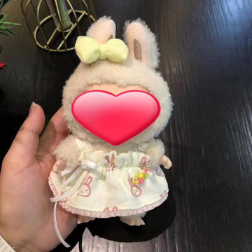 17Cm Doll Clothes For Doll, Outfits Costumes Compatible With Dolls Keychain Accessories (Pin Rabbit)