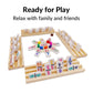 Mexican Train Dominoes Set With Numbers And 4 Wooden Trays/Racks, Double 12 Dominos Travel Set With 4 Tiles Holders, 91 Tiles Double 12 Colored Dominoes Game Set With Portable Case For Families Kids