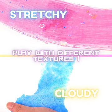 Toysbutty 2 Slime Pack Clear Crystal Slime & Cloud Slime Kit For Girls Boys, Create With Kids Fairy Tales Theme, Premade Slime M