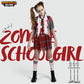 Spooktacular Creations Zombie Schoolgirl Costume  Halloween Girl Bloody Zombie Costume for Kids Halloween  School  Event Party Dress Up (Gray  Large(10-12 yrs))