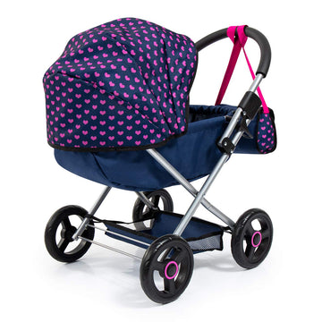 Bayer Dolls 4-In-1 Toy Baby Doll Pram Stroller Cosy Set - Dolls Up To 18'' (Blue/Purple)