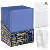 25 Count 55pt Card Sleeves Hard Plastic, Includes 25 Count 55pt Clear Soft Sleeves, 3x4 Card Protectors Hard Plastic Perfect for