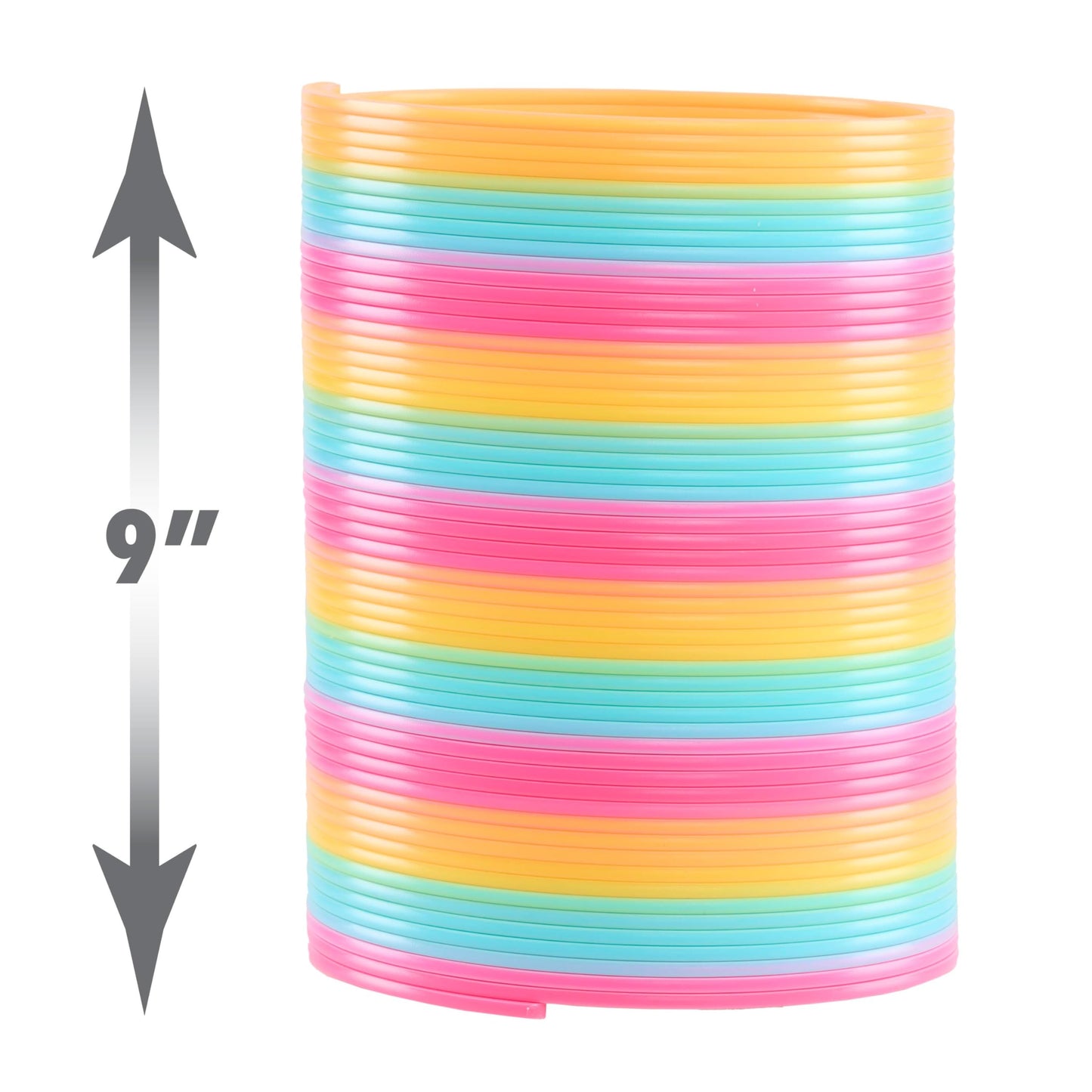 Just Play Large Multicolor Extreme Rainbow Slinky® - 9-Inch Tall Retro Plastic Fidget Toy for Kids Ages 5 and Up