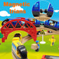 Dshmixia Battery Operated Train For Wooden Train Track Set Toys For 3 4 5 Year Old Boys Kids Action Locomotive Train Magnetic Connection (Without Battery) (Blue)