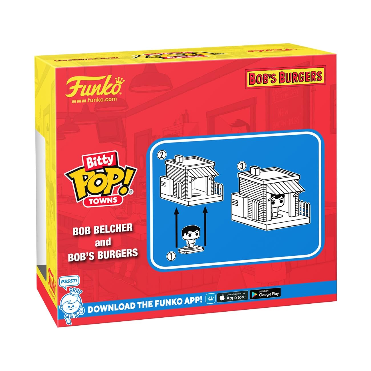 Funko Pop! Bitty Town: Bob Belcher Vinyl Figure - Multicolor - Model 83641