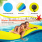 ZIPEAK Lily Pad Floating Mat - 10' x 5' Tear-Resistant XPE Foam, Yellow/Blue, with 16.4 FT Bungee Tether for Lake & Pool