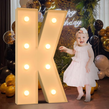 3Ft Marquee Light Up Letters, Large Marquee Letters K For Party Decorations, Big Baby Letters For Baby Shower Birthday Party Dec