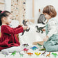 Mini Luminous Dinosaur Toys for Kids 3-5,24 Pack Realistic Toddler Dinosaur Toy Set,Educational Dinosaurs for Kids 3-5,Perfect D