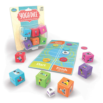 Think Fun Yoga Dice Game For Boys And Girls Ages 6 And Up - Learn Yoga With A Game,Multi,1844