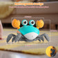 Crawling Crab Baby Toy - Infant Tummy Time Crab 3 4 5 6 7 8 9 10 11 12 Crab Toys For Babies Boy 3-6 6-12 Learning Crawl 9-12 12-18 36 Months Walking Toddler Development Birthday Gifts With Dancing