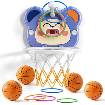 Temi Indoor Mini Basketball Hoop For Toddlers Kids Boys Age 2 3 4 5 6, Toddlers Basketball Hoop With 4 Balls & Electronic Scoreboard, Toddler Boys Toys, Christmas Toys Gifts For 3 4 5 6 Year Old Boys