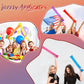 Civaner 48 Pcs Christmas Thunder Stick Team Spirit Boom Stick Cheering Stick Plastic Cheerleading Spirit Stick Clapper Inflatable Noise Maker Sports Supply(Blue, Yellow, Pink, Red, Orange, Purple)
