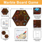 Horow 20 Inch Wahoo Marble Board Game For 4-6 Players - 2 Sided Painted Wooden Board - Thicken Dice Marbles Game - Perfect For F