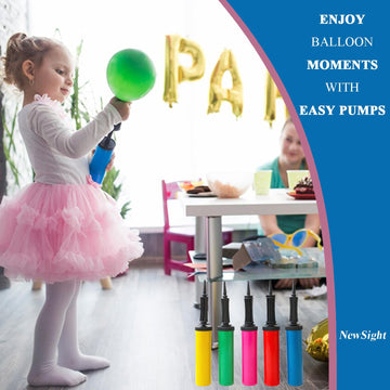Two-Way Manual Balloon Pump, 2Pack Random Colors, Handheld Air Pump For Kids Party Balloons Supplies, Balloon Inflator By Hand,