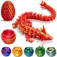 Hefandaishu Easter Egg Dragon Egg 12In Dragon Toy 3D Printed Dragon Fidget Toys 3D Printed Dragon Egg With Articulated Dragon In
