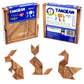 Logica Puzzles Art. Tangram - Wooden Puzzle - Brain Teaser In Fine Wood - 100 Puzzles In 1 - Educational Puzzle - Mind Puzzle -