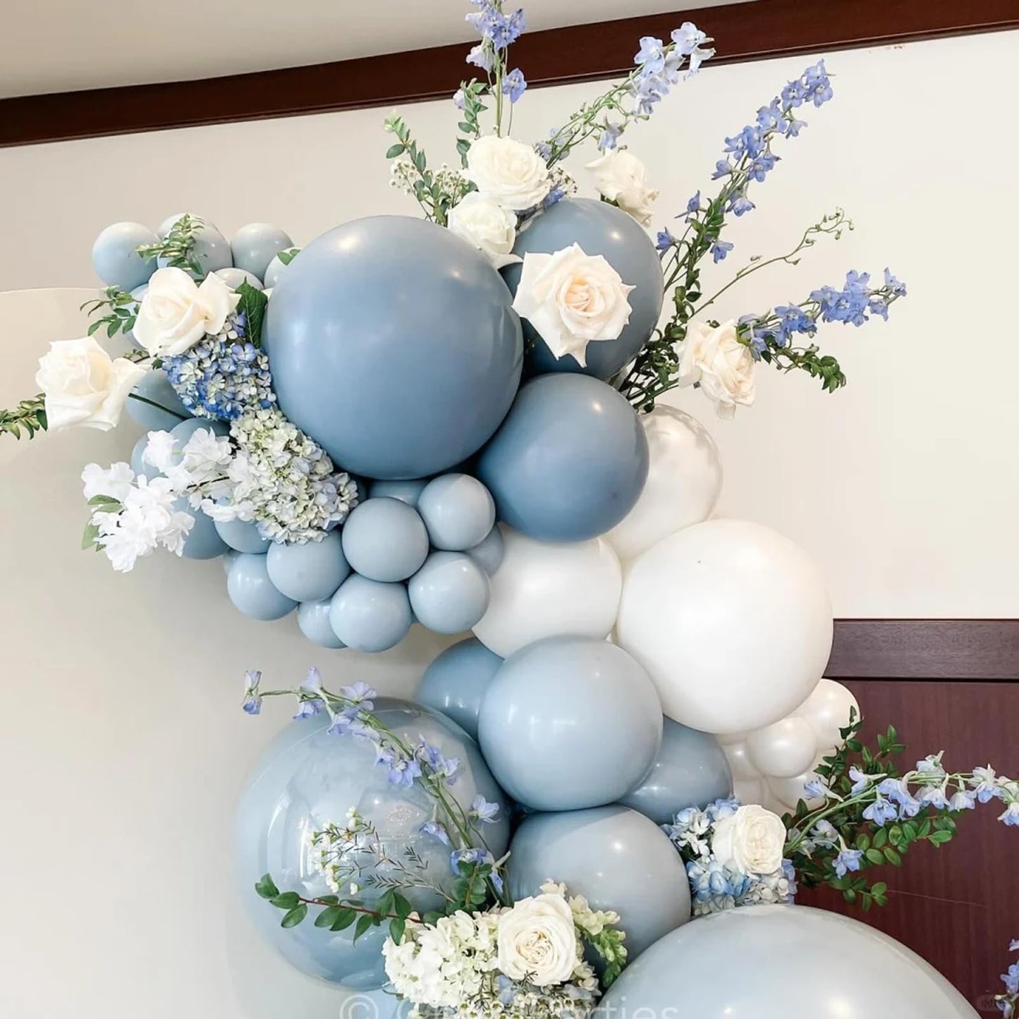 Voircoloria Dusty Blue Balloons, 66Pack 12Inch Slate Blue Latex Party Balloons For Wedding, Birthday, Graduation, Bridal Shower,