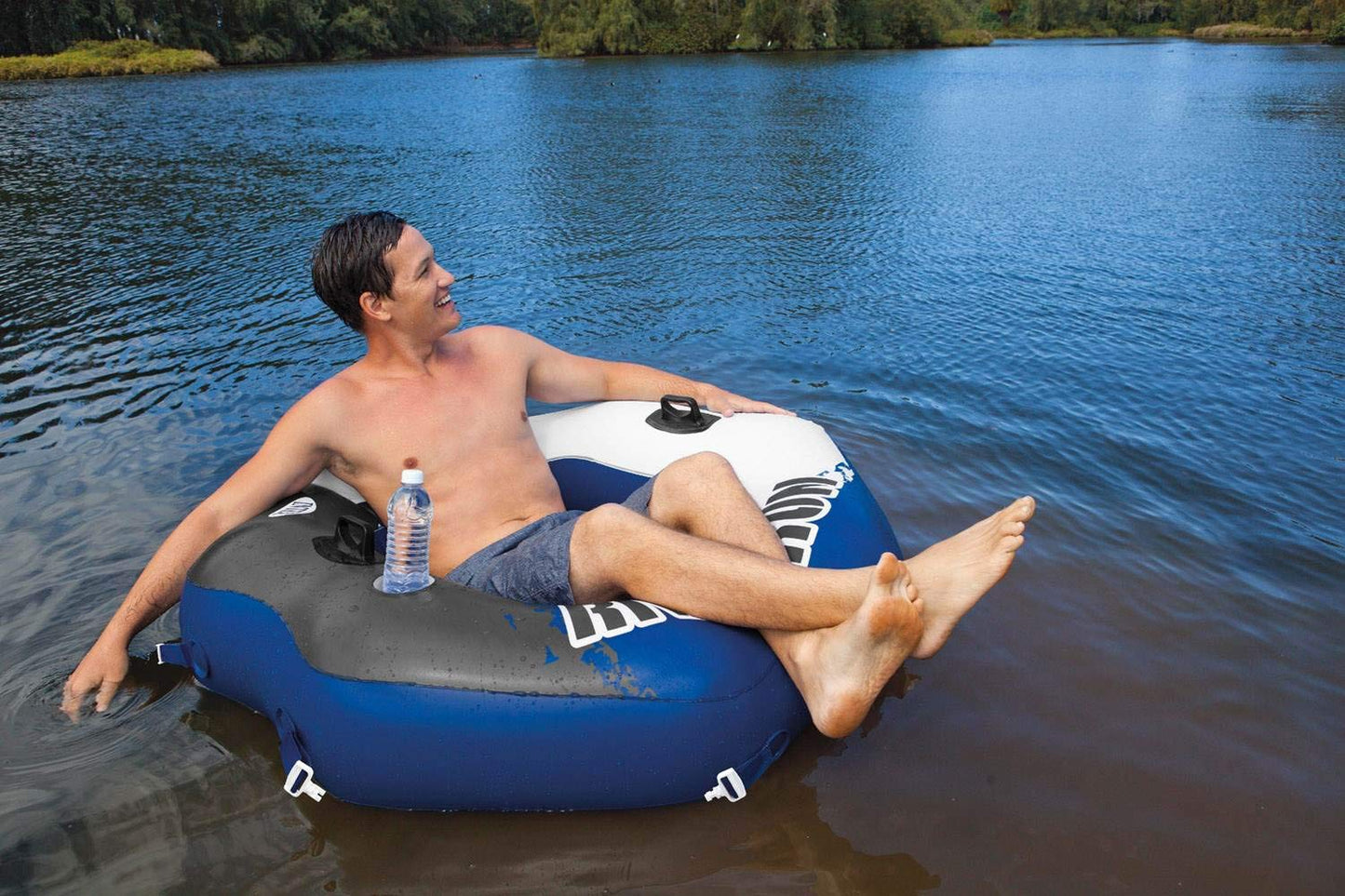 Intex River Run Connect Lounge Inflatable Floating Water Tube 58854Ep (12 Pack)
