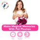 Stuffed Cat Plush Pet Carrier Set With Pink Purse W/ Reversible Sequins & Charm - Cat Stuffed Animals - White Cat Stuffed Animal