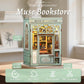 Fsolis Book Nook Kit - DIY Miniature House Kit 3D Puzzles for mature-themeds Beginners Tiny House Mini Booknook Craft Bookshelf Decor  281 Wooden Pieces  Gifts for Women Teenagers Book Lovers (Muse Bookstore)