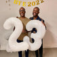 White 3 Balloon, Translucent Number Balloons 40 Inch, 3Rd Birthday Decorations For Kids Girls Boys, Men Women White Party Suppli