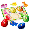 Qodoflr Wooden Puzzles For Toddlers 18+ Months, Dinosaur Egg Shape Puzzle For Boy Girl, Montessori Shapes Sorter Board Puzzle Fo