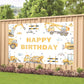 Construction Happy Birthday Backdrop Decorations Construction Happy Birthday Banner Engineering Vehicle Birthday Photo Backgroun