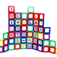 Playmags Magnetic Tile Building Set: Exclusive Educational Clickins – 80-Pc. Kit: 40 Super Strong Clear Color Magnet Tiles Windows & 40 Letters & Numbers – Stimulate Creativity & Brain Development