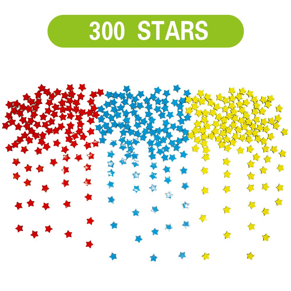 Magnetic Reward Behavior Star Chore Chart For One Or Multiple Kids, Includes 8 Markers + 60 Foam Backing Illustrated Chores + 300 Stars In Red, Yellow, Blue. X- Large 17X12 Inch. Hanging Loop Ready!