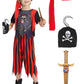 IKALI Kids Pirate Costume With Accessories  Halloween Birthday Party Gift Pirate Dress up Outfit for Toddlers Boys