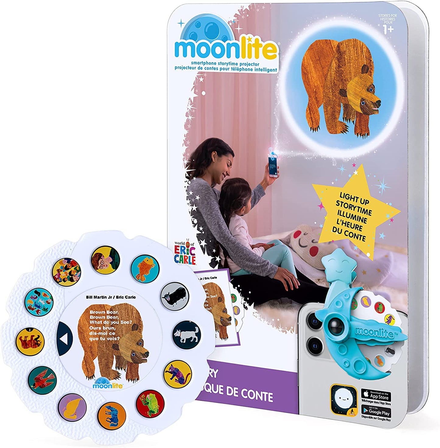 Moonlite Storytime - Eric Carle Brown Bear, Brown Bear - A Magical Way To Read Together - Projector Sold Separately - Single Disc Pack For Kids & Toddlers - Learning Gifts For Kids Ages 12 Months & Up
