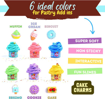 Toysbutty Butter Slime Making Kit Super Soft Non Sticky 6 Color Pack In Gift Box, Stretchy Scented Butter Slime Ice Cream Toy Wi