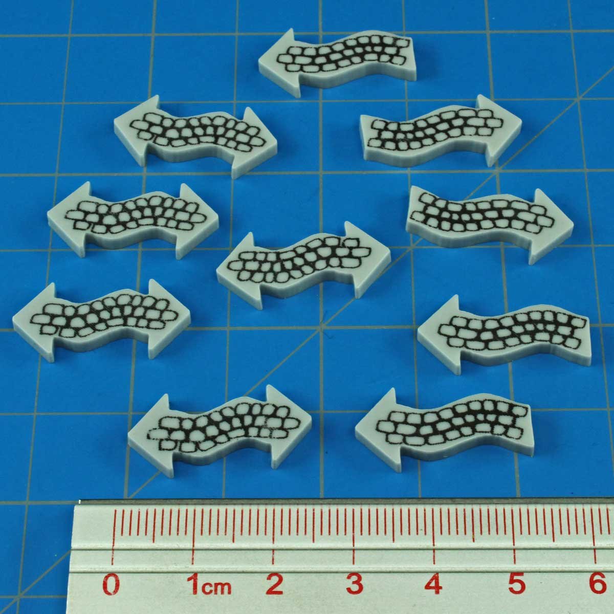 LITKO Pathway Tokens - Grey Acrylic - Compatible with Arkham Horror LCG - Pack of 10 (Variety) - Model TS830-GRY