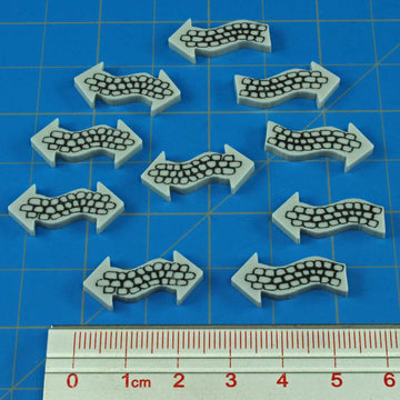 LITKO Pathway Tokens - Grey Acrylic - Compatible with Arkham Horror LCG - Pack of 10 (Variety) - Model TS830-GRY