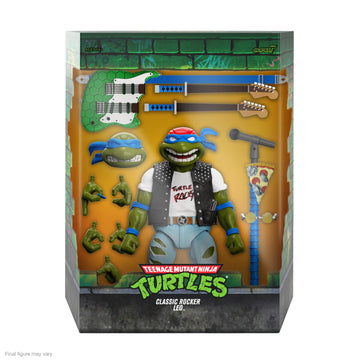 Super7 Ultimates! Teenage Mutant Ninja Turtles Classic Rocker Leo - 7' Tmnt Action Figure With Accessories Classic Cartoon Collectibles And Retro Toys