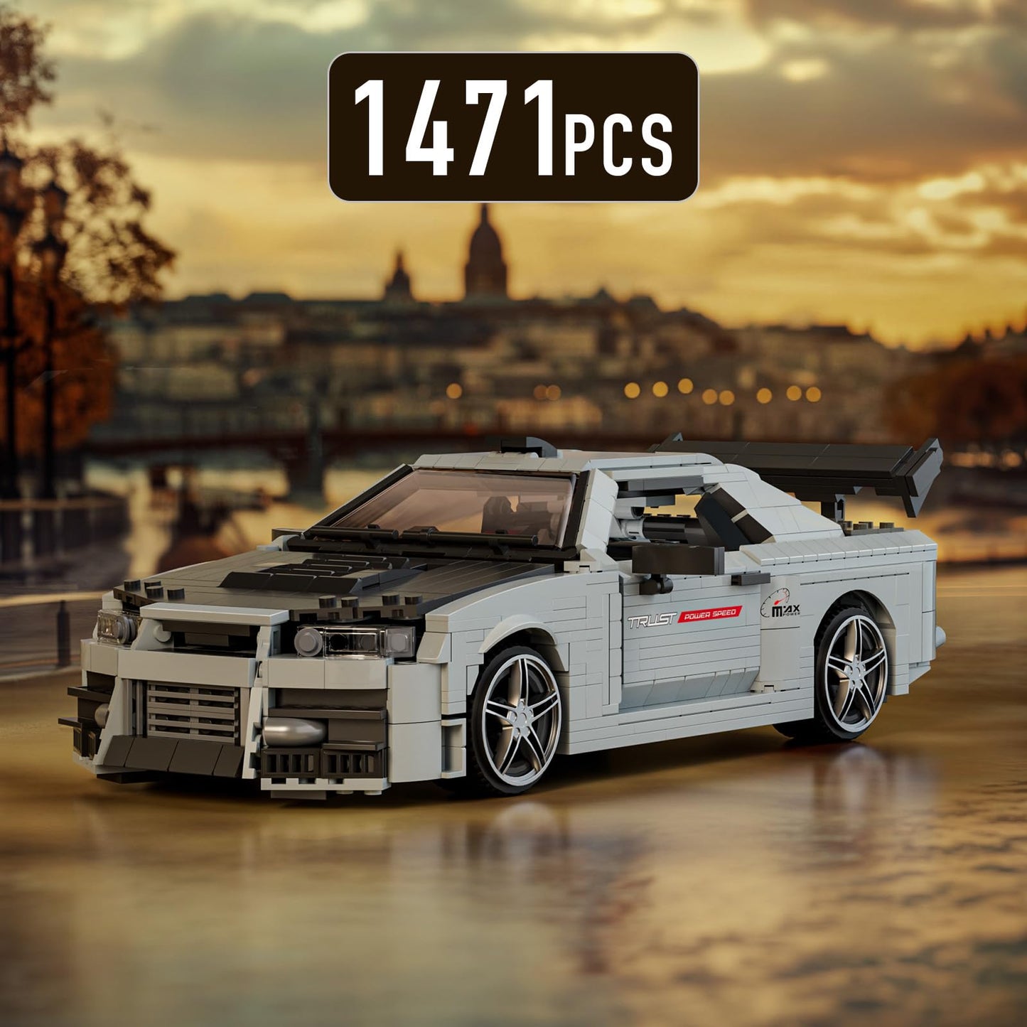 Mould King Car Building Sets, 1:12 Scale Sports Car Model, 10113 Collectible Speed Champion Cars Building Kits, Build And Display Car Set For Adults Boys Kids Aged 14+ (1471 Pieces)