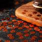 EMAAN Halloween Confetti Pumpkin Sequins, Small Orange PVC Table Sprinkle, Model EM-Confetti-pumpkin