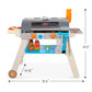 Melissa & Doug Wooden Deluxe Barbecue Grill, Smoker and Pizza Oven Play Food Toy for Pretend Play Cooking for Kids - FSC Certifi
