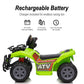 Hikiddo Kids Atv 4 Wheeler, 6V Ride-On Toy For Toddlers 1-3 Boys & Girls With Music, Forward & Reverse - Green